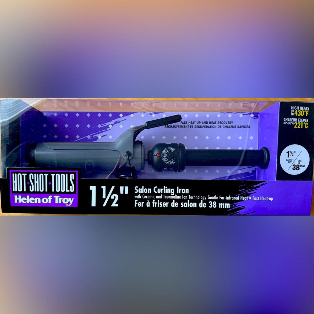 Brand new HOT SHOT TOOL 1 1/2” Salon Curling Iron by Helen of Troy